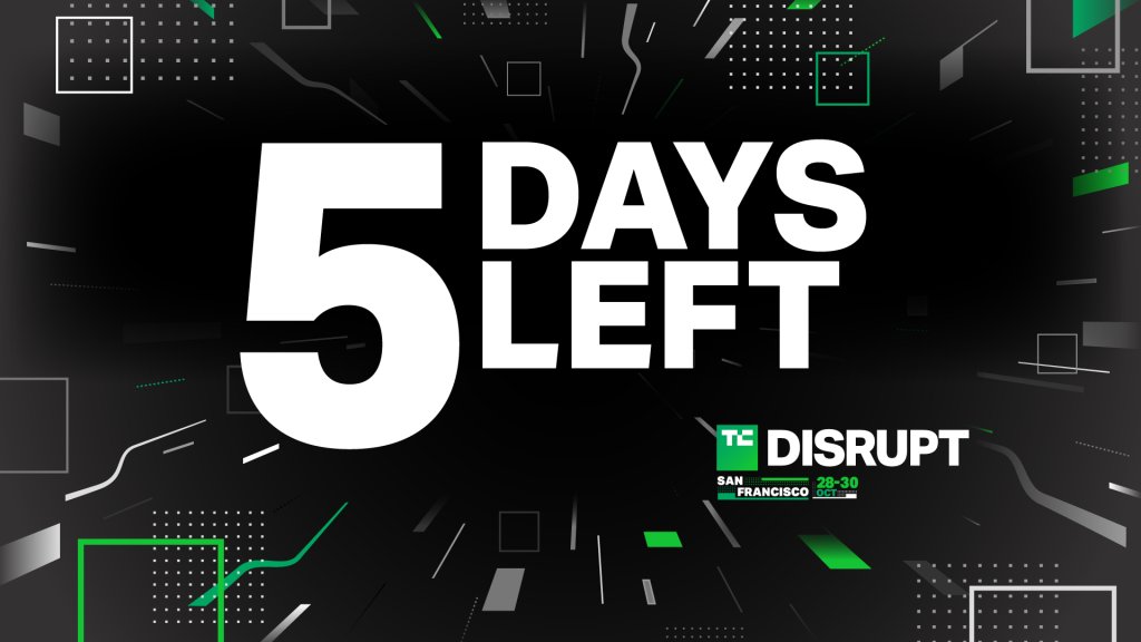 5 hari lagi untuk mendapatkan paip Disrupt awal anda